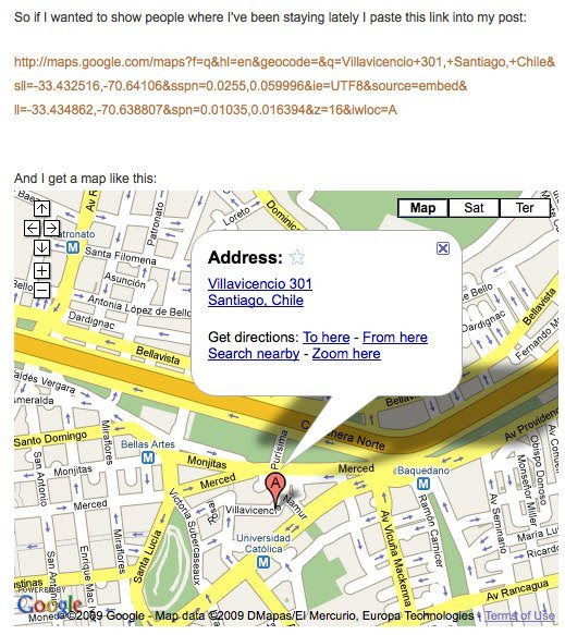 google maps embed