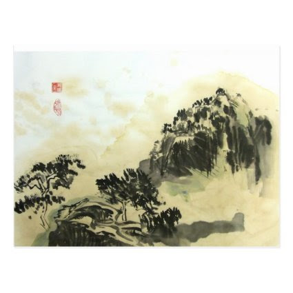 Tea Wash Landscape Postcard
