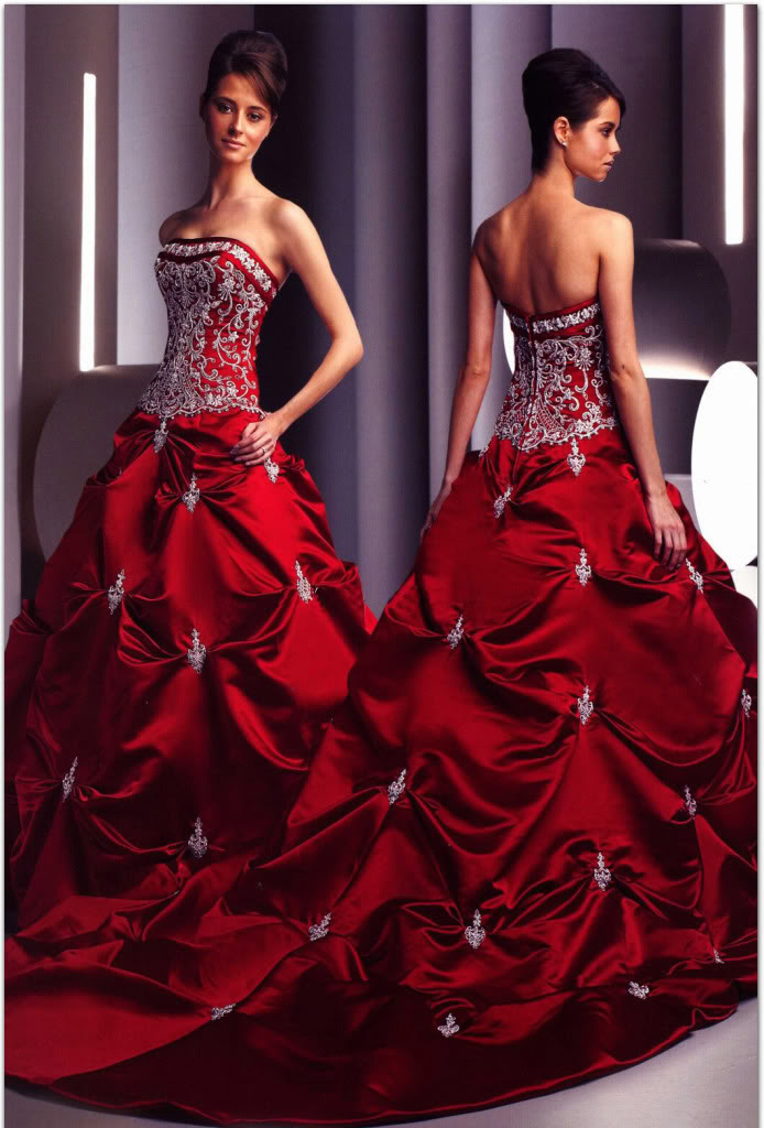 red wedding dresses