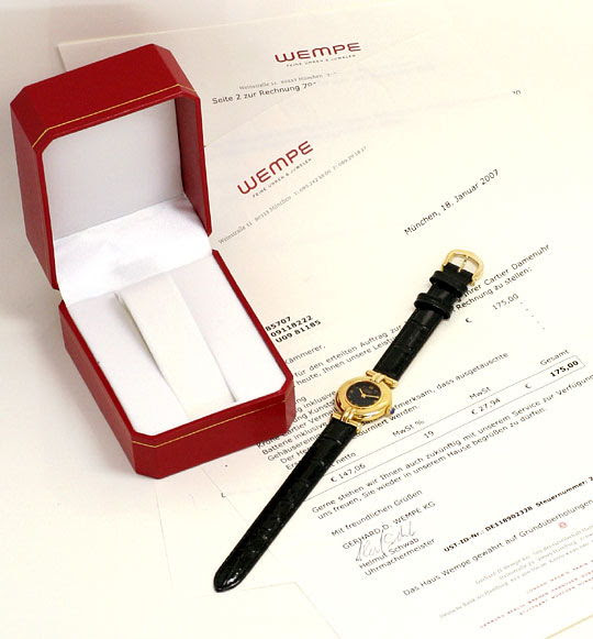 Original-Foto 5, CARTIER COLISEE DAMENUHR STERLING SILBER GOLD VERMEILLE