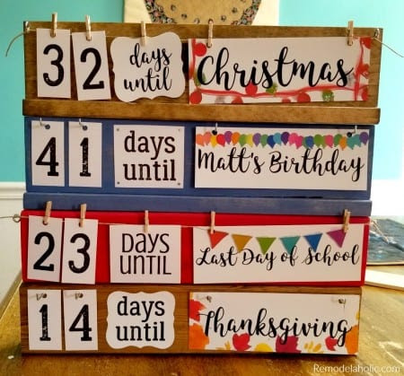 Holiday Countdown Board, All 4, Blog Sized 2