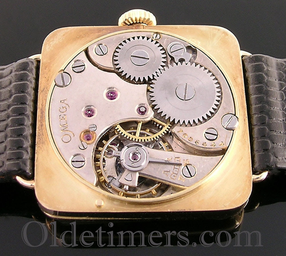 1920s early gold ladies square vintage Omega watch - Olde ...