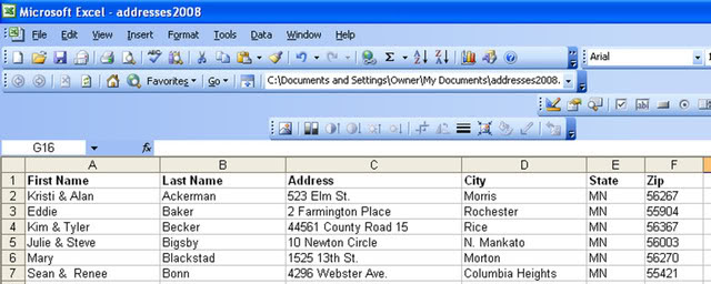 Save Time on Holiday Cards with an Address Spreadsheet - Mommysavers