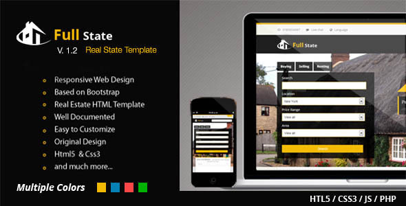 Full State - Responsive and Bootstrap Real State 