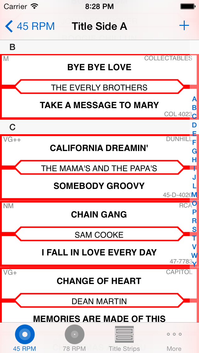 My Vinyl - Jukebox Title Strip and Record Inventory App