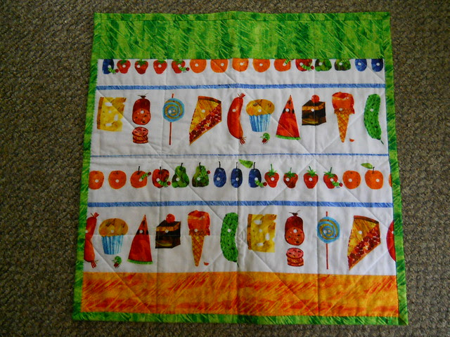 baby Hungry Caterpillar Quilt, back