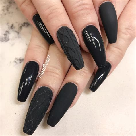 fancy ways  rock matte black nails