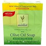 Neolia Organic Olive Oil Soap 8 Olive Oil and Aloe Vera Bars + 2 Olive Oil & Shea Butter Bars.