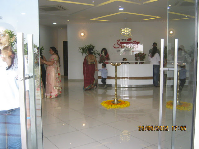 Reception of the site office - Visit Gagan Akanksha, 1 BHK 1.5 BHK & 2 BHK Flats near Prayagdham, at Koregaon Mul, Uruli Kanchan, off Pune Solapur Highway, Pune 412202