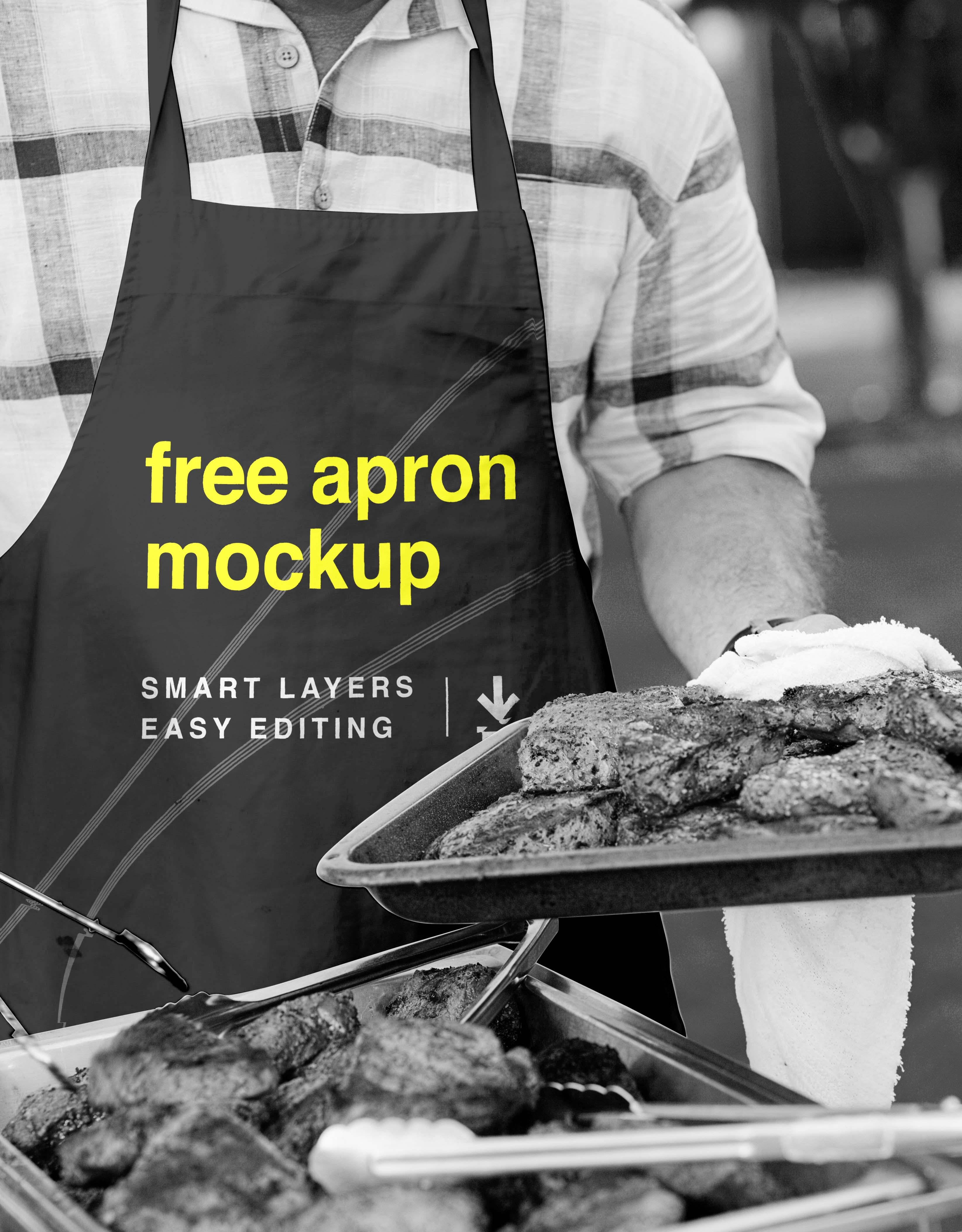 Download Free Photo Realistic Apron Mockup Psd