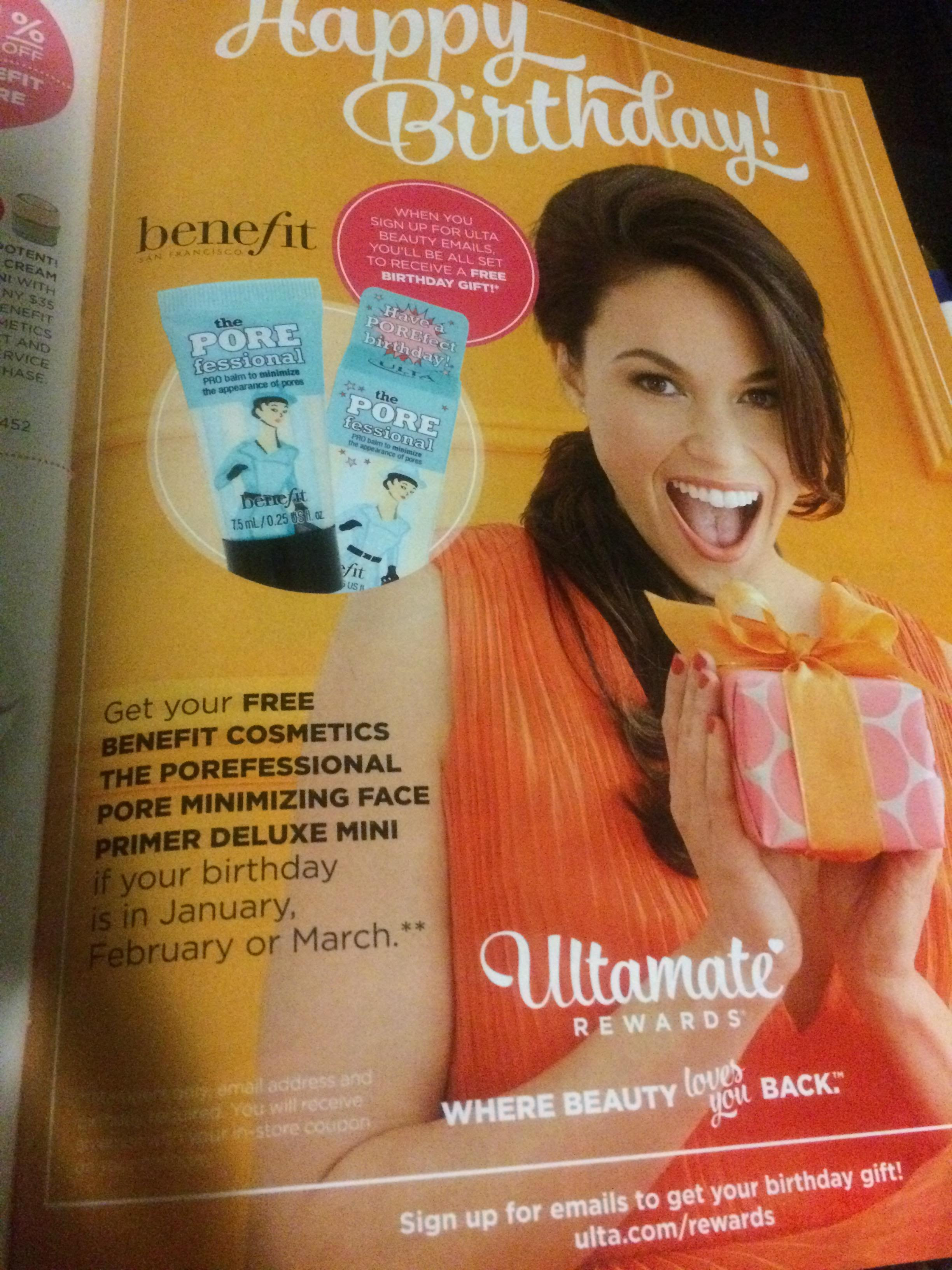 Ulta Birthday gift for first quarter 2017 MakeupAddiction