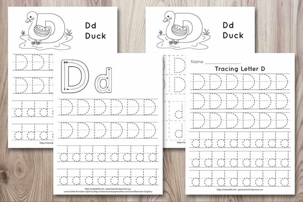 free printable letter d tracing worksheets the artisan life