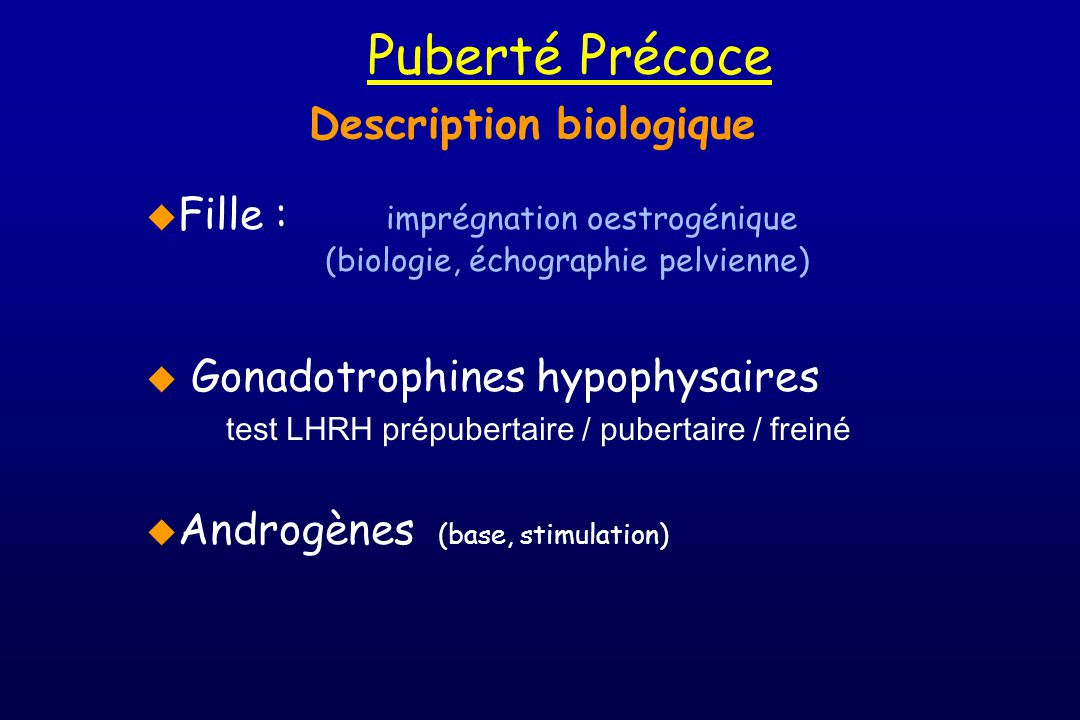 Signe puberte precoce