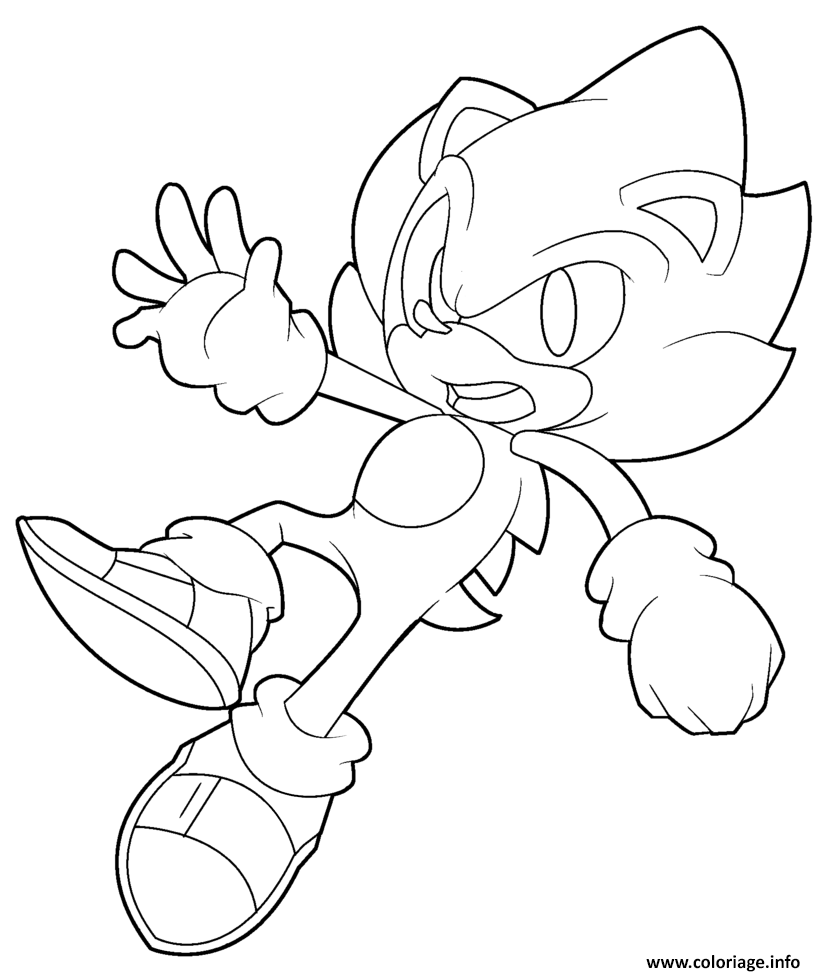 Coloriage Super Sonic 18 Dessin   Imprimer