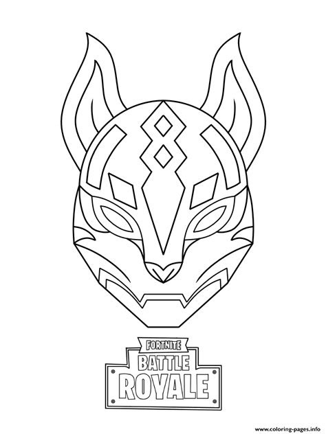 drift ultimate mask fortnite coloring pages printable