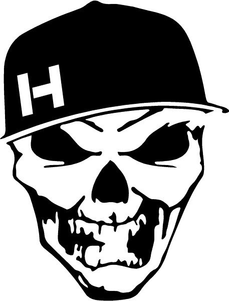 Skull Decals  Hostile Skull Decal  Sticker  Design