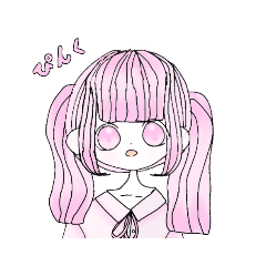 カラフルな可愛い女の子 Lineスタンプ P Nattbata