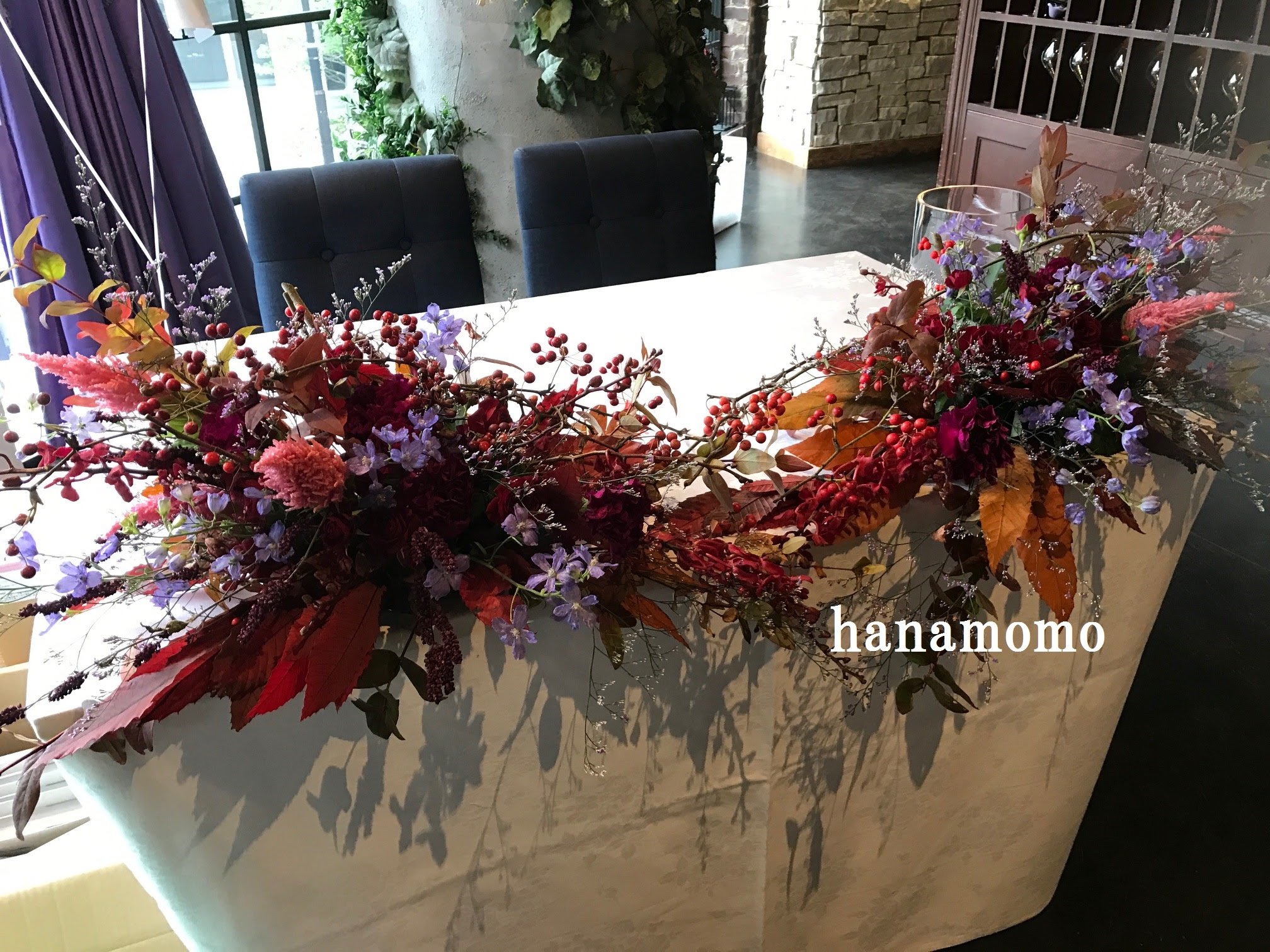秋の会場装花