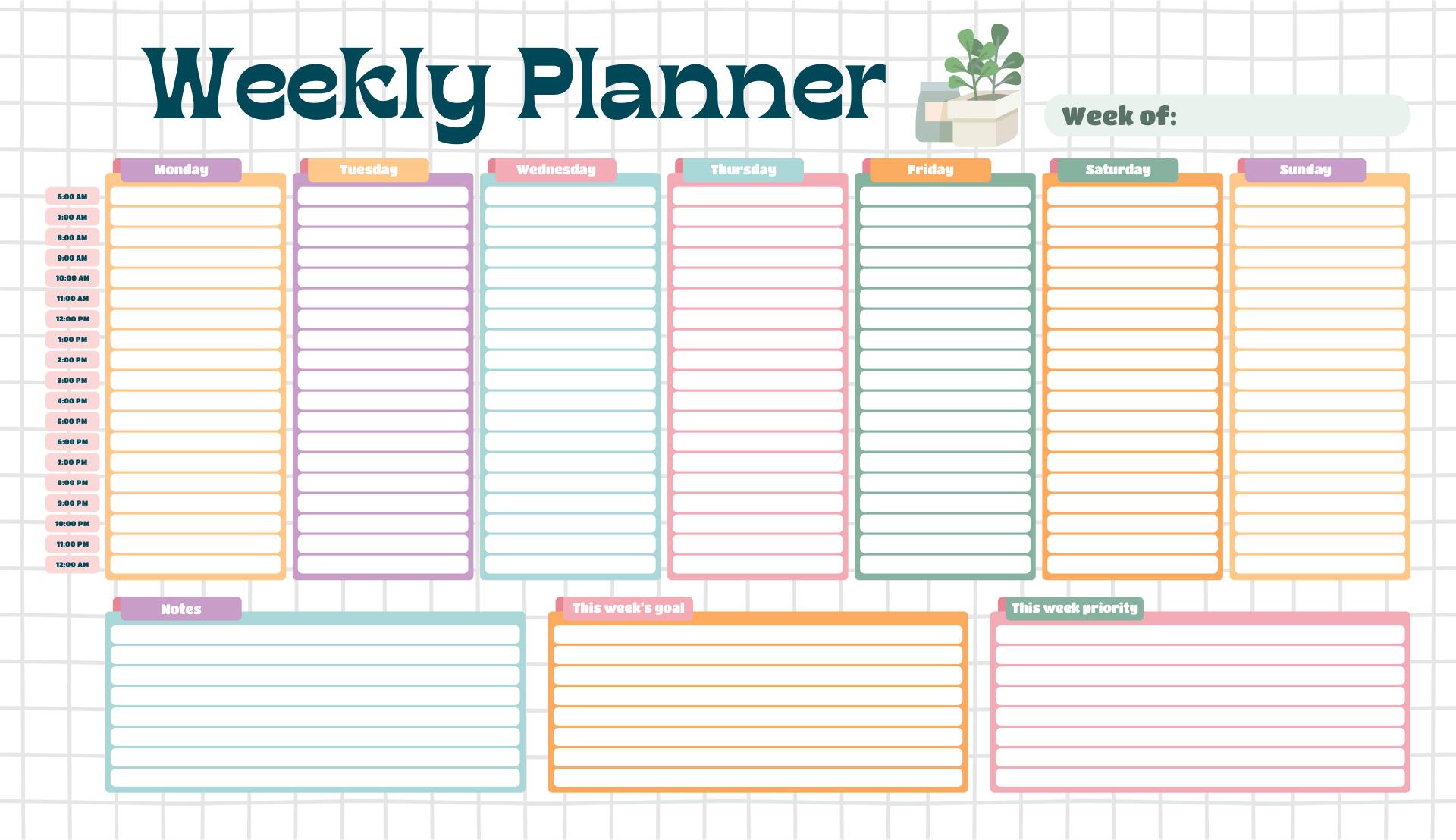 8 Best Images of Weekly Hourly Calendar Printable Free Printable Weekly Schedule Planner