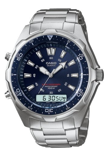 Casio Men's AMW320RD-2AV Sport Alarm Ana-Digi Blue Dive Watch