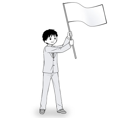 イラスト英語 Keep The Flag Flying 国や組織などの 威信を守る イラストで学ぶ 英語表現