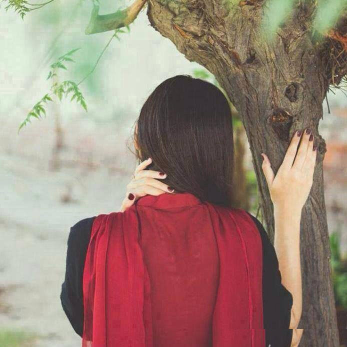 Red dress girl dp