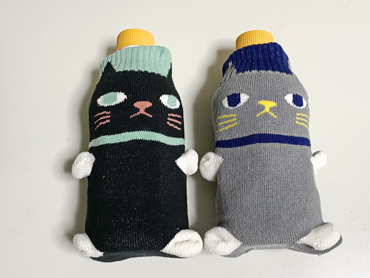 Keisui Art Studio １００均の猫のペットボトルカバーは ぬいぐるみみたいで可愛い