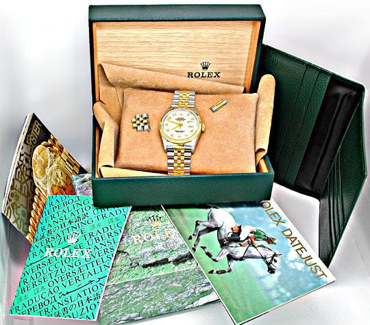 Originalfoto UNGETRAGEN! ORIG.ROLEX DATEJUST STAHLGOLD HERREN TOPUHR