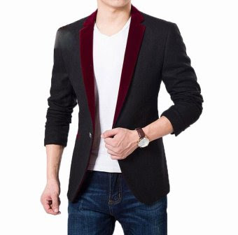 Thunderlight Blazer Pria Casual Modern Slim Fit Hitam Thunderlight Blazer Pria Casual Modern Slim Fit Hitam