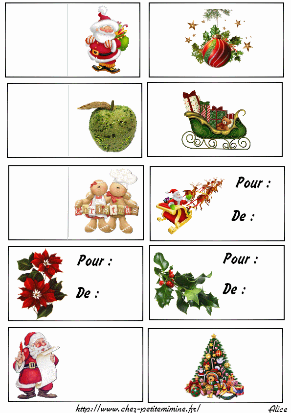 Etiquette Cadeau A Imprimer Noel