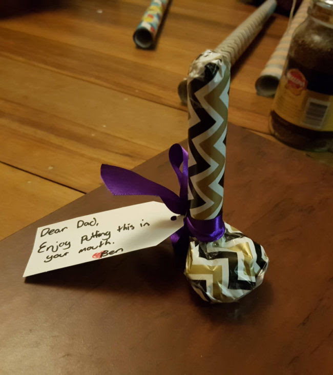 I bought my dad a cigar. Think he'll like it?