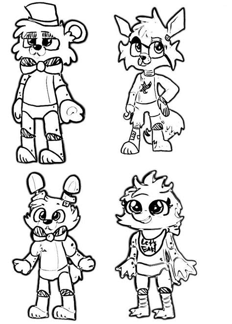 animatronics coloring pages    print