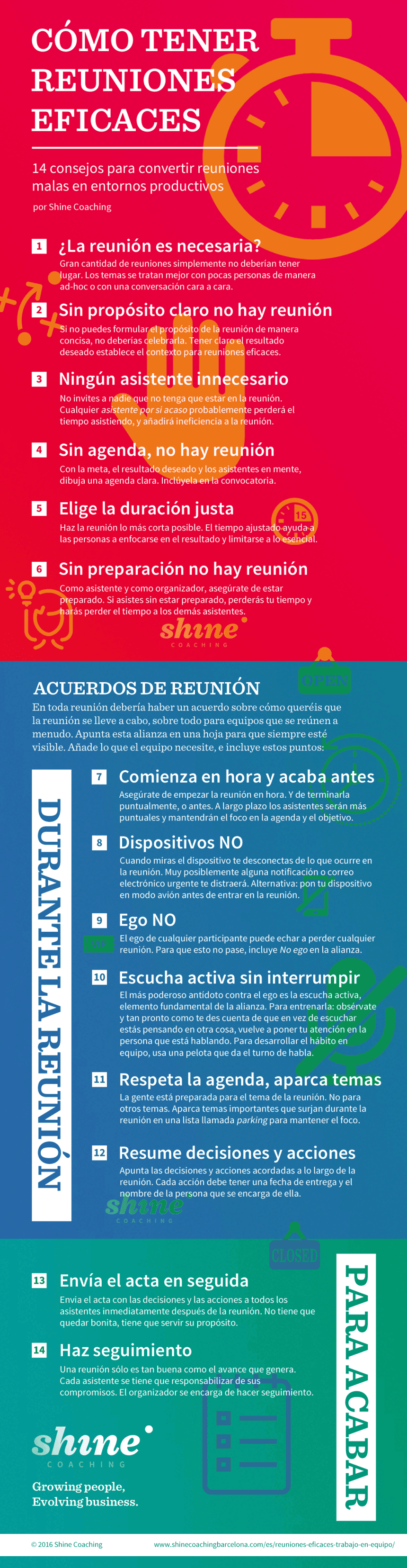 14 consejos para tener reuniones eficaces