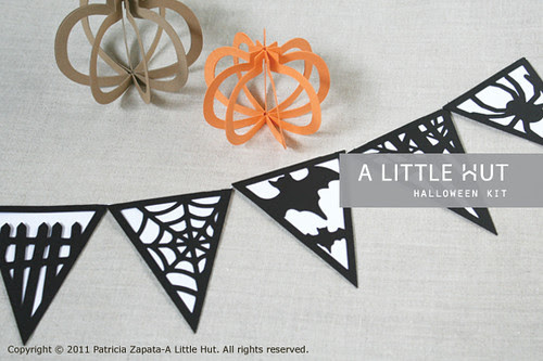 halloween - bunting and pumpkins