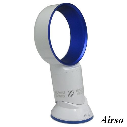 Airso Super Quality 10-inch Bladeless Table Cooling Pedestal Oscillating Fan / Air Multiplier Model ATF-10B,BLUE:Airso Super Quality 10-inch Bladeless Table Cooling Pedestal Oscillating Fan / Air Multiplier Model ATF-10B,BLUE