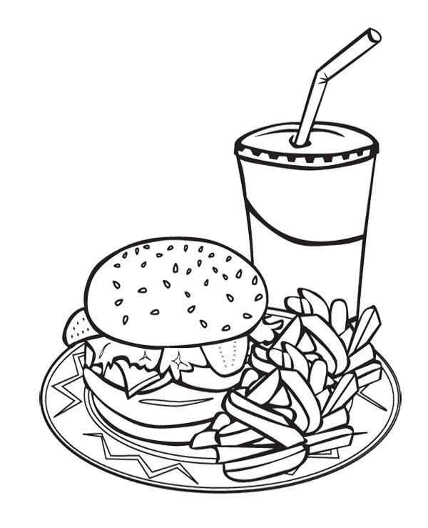 Download Junk Food Coloring Pages - Coloring Home