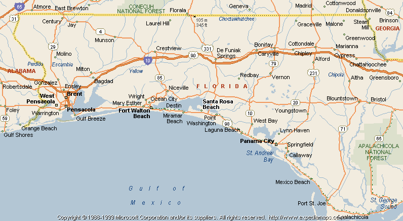 Map Of Santa Rosa Beach Florida