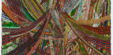 Mark Grotjahn. Untitled (Circus No. 1 Face 44.18). 2012. Oil on cardboard mounted on linen, 101 1/2 × 72 1/2″ (257.8 × 184.2 cm). Courtesy of Mark Grotjahn. Copyright Mark Grotjahn. Photo: Douglas M. Parker Studio
