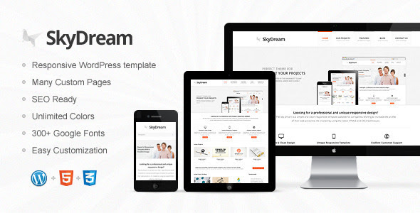Images for SkyDream Responsive Multi-Purpose WordPress Theme Corporate