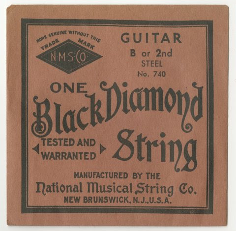 Black Diamond String Makers guitar string package art. 1960âs, New ...
