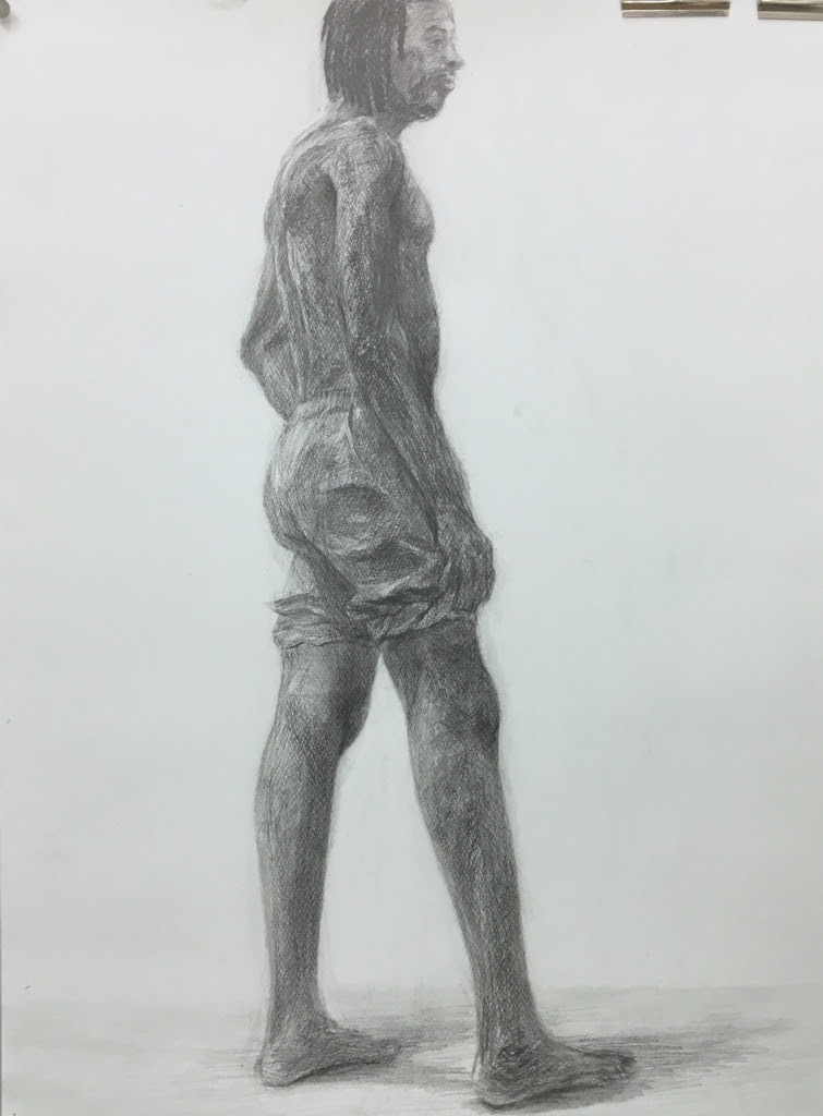 人物デッサンー男性立ちポーズ 貧芸