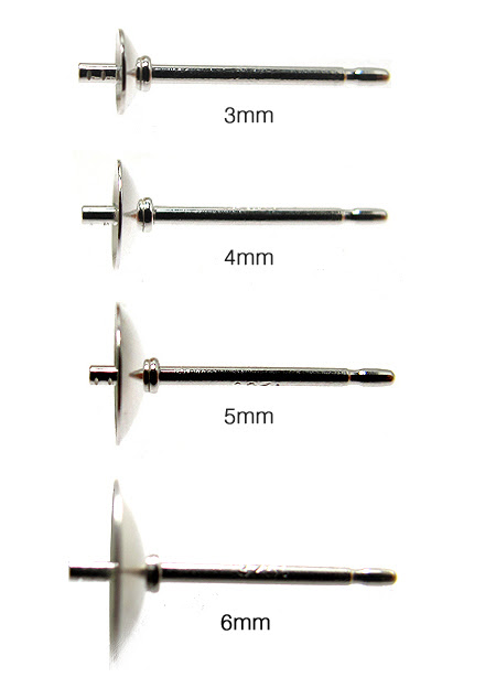 シルバーパーツ 直結ピアスポスト 突き刺しタイプ 芯立 皿付 Sv925パーツ の卸売り通販 ネイチャーガイダンス