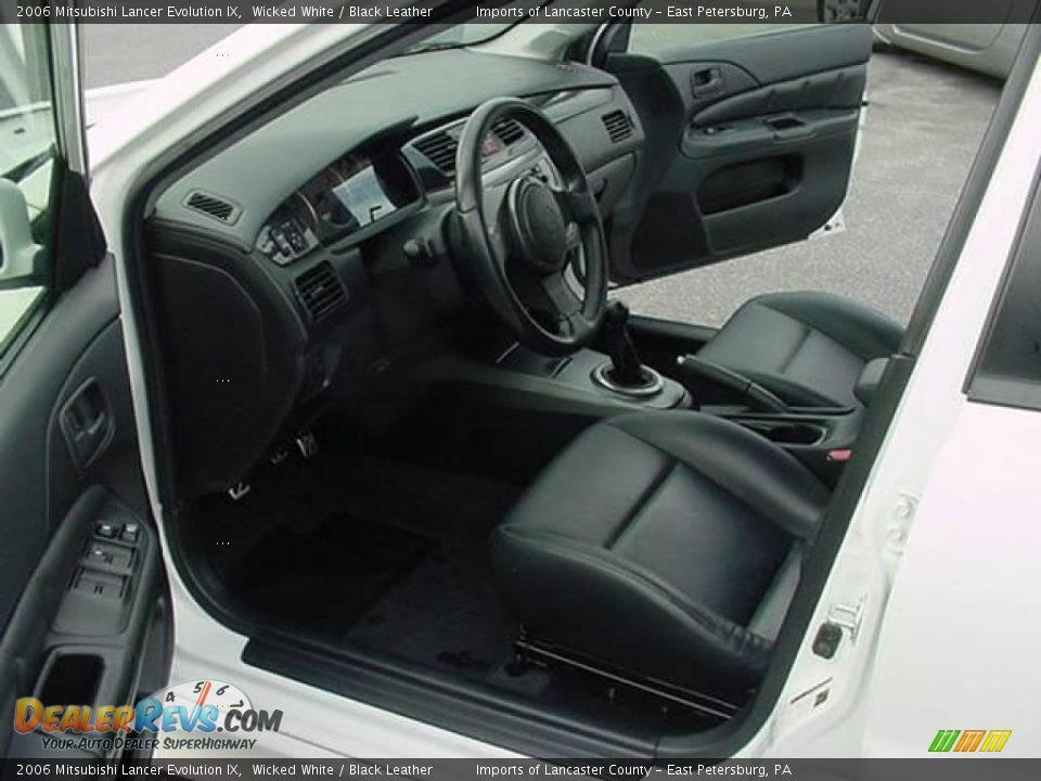 Black Leather Interior 06 Mitsubishi Lancer Evolution Ix Photo 9 Dealerrevs Com