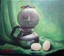 Silver Coffee Pot and Eggs Barbara Haviland