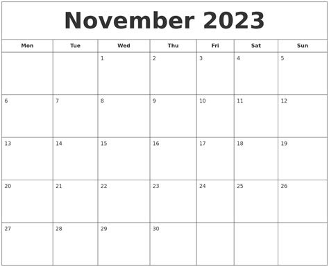 Whether your taste leans towards a minimalistic aesthetic, vibrant hues, or a themed design, we offer an array of options to cater to your preferences. november 2023 printable calendar