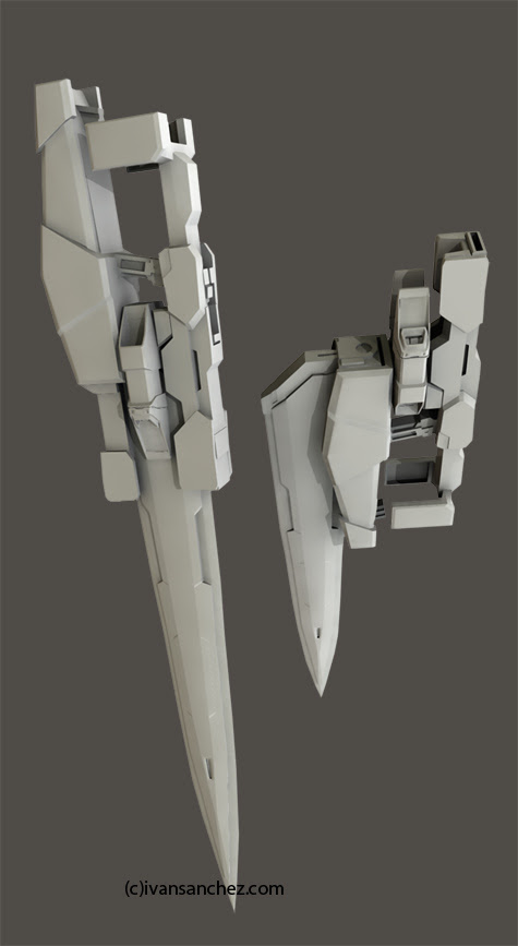mobile suit gundam 00 double 0 raiser riser 3d mesh cg sandrum