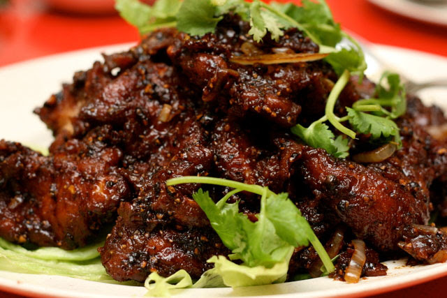 Black pepper pork chop
