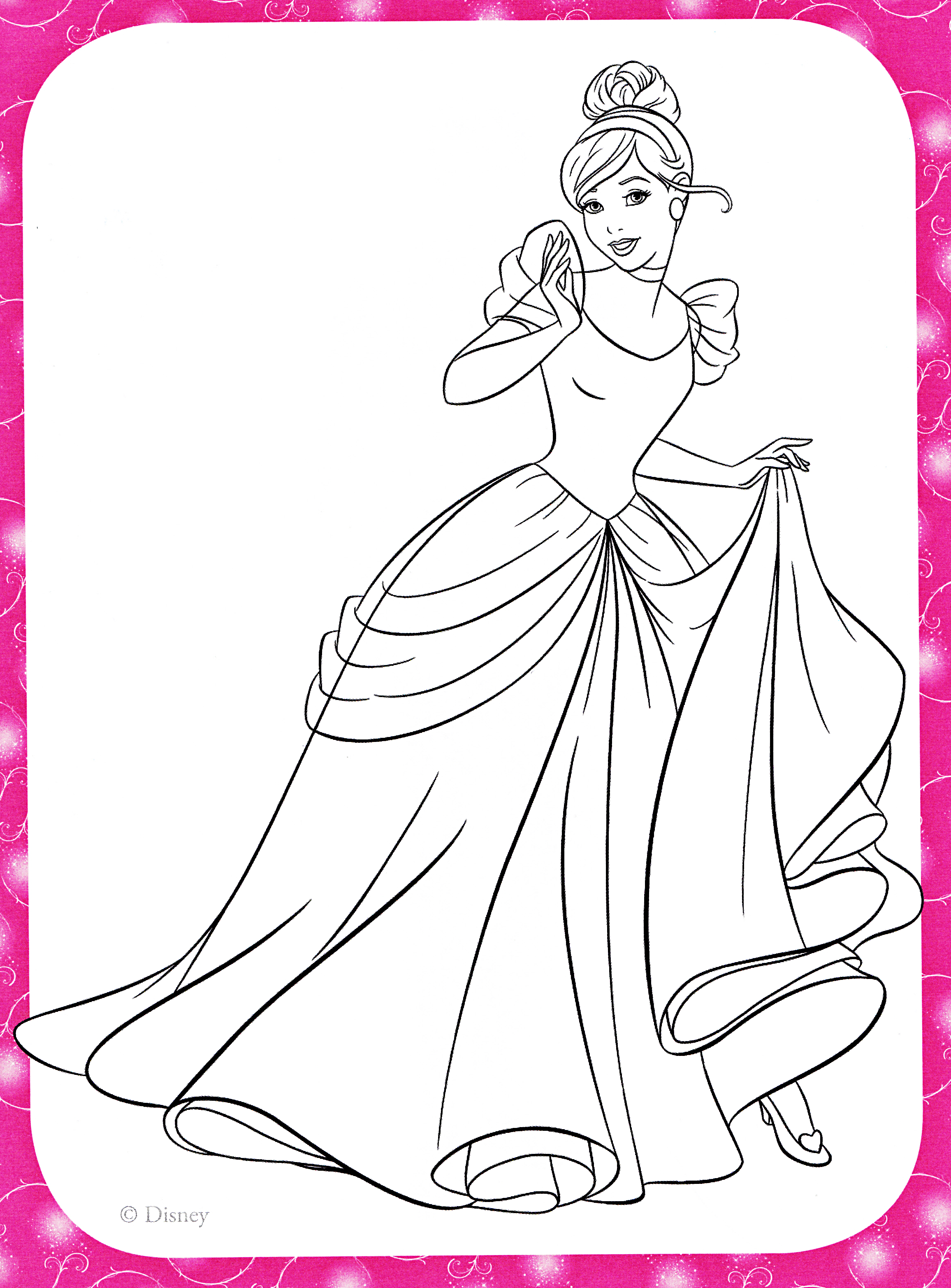 Walt Disney Coloring Pages - Princess Cinderella - Walt ...