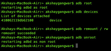 Adb shell android