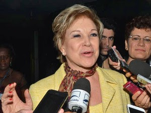 A senadora Marta Suplicy ao retornar ao Senado, depois de ter deixado o Ministério da Cultura (Foto: Antonio Cruz / Agência Brasil)
